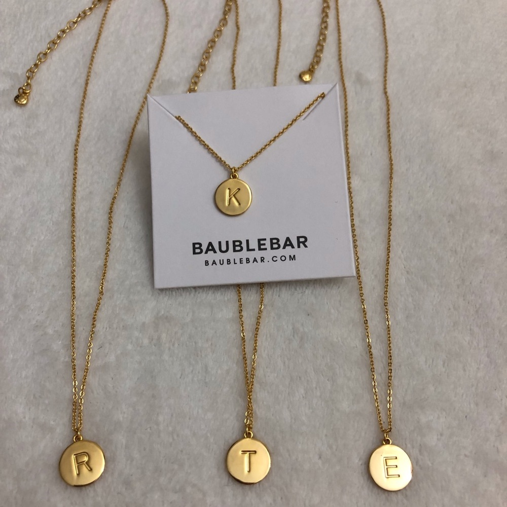 Baublebar Gold Initial Necklace